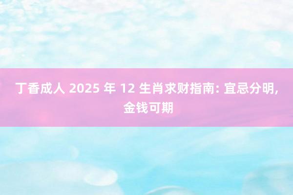 丁香成人 2025 年 12 生肖求财指南: 宜忌分明， 金钱可期